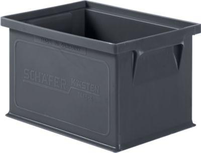 Stapelkasten Serie 14/6-4, aus PP, ESD-leitfähig, Inhalt 2,5 L, schwarz
