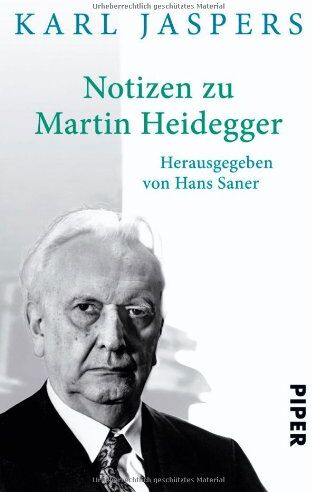 Karl Jaspers - Notizen zu Martin Heidegger - Preis vom 09.10.2026 07:28:09 h