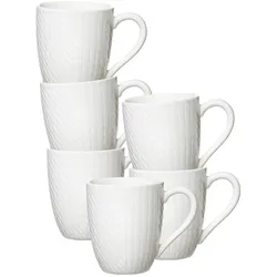 KAFFEEBECHER Saphir weiß 320 ml 6er Set
