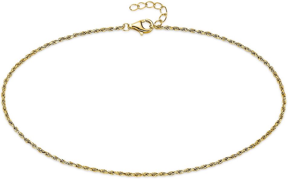 Fußkette "Schmuck Geschenk Fusskettchen Silber gelbgoldfarben vergoldet", gelbgoldfarben, ANISTON JEWELRY & WATCHES, Fußketten, Silber 925 (Sterlingsilber), Fußkette