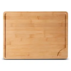 IvoQ Bambus Schneidebrett - 40x30 cm - Langlebig & Stilvoll - Geeignet für jede Küche