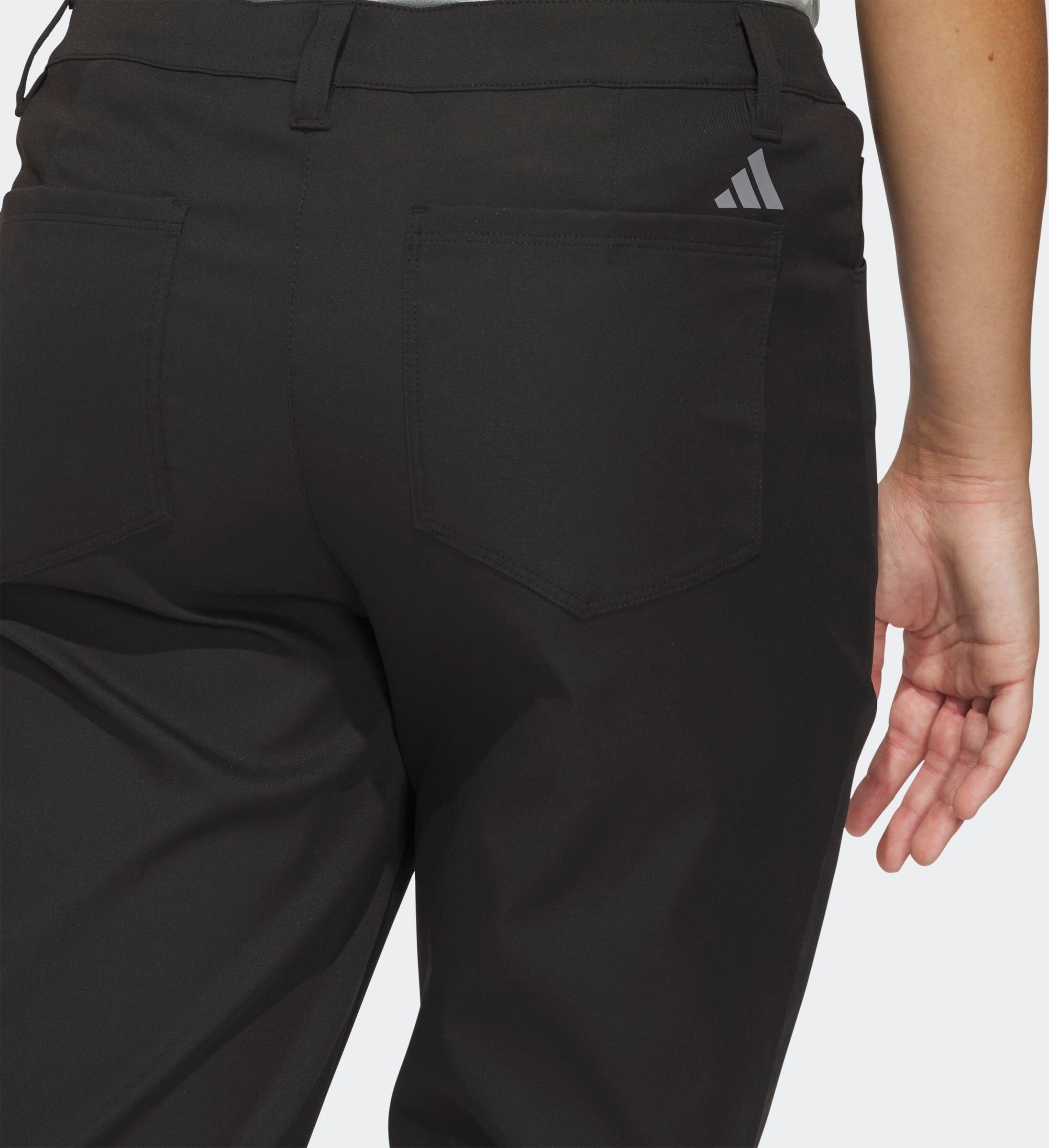 Golfhose ADIDAS PERFORMANCE "ULTIMATE365 TWISTWEAVE FIVE-POCKET", Damen, Gr. 46, K-Gr, schwarz (schwarz k, gr, kurz, gr.), Obermaterial: 100% Polyester, Hosen Golfhose schwarz k, gr, kurz, gr. 46, K-Gr
