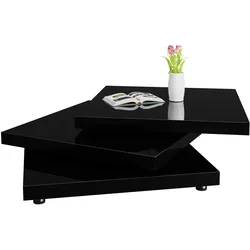 Couchtisch New York Schwarz 76x76 cm verstellbar