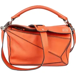 Loewe Loewe Orange Leather Puzzle Crossbody Handbag Koffer24