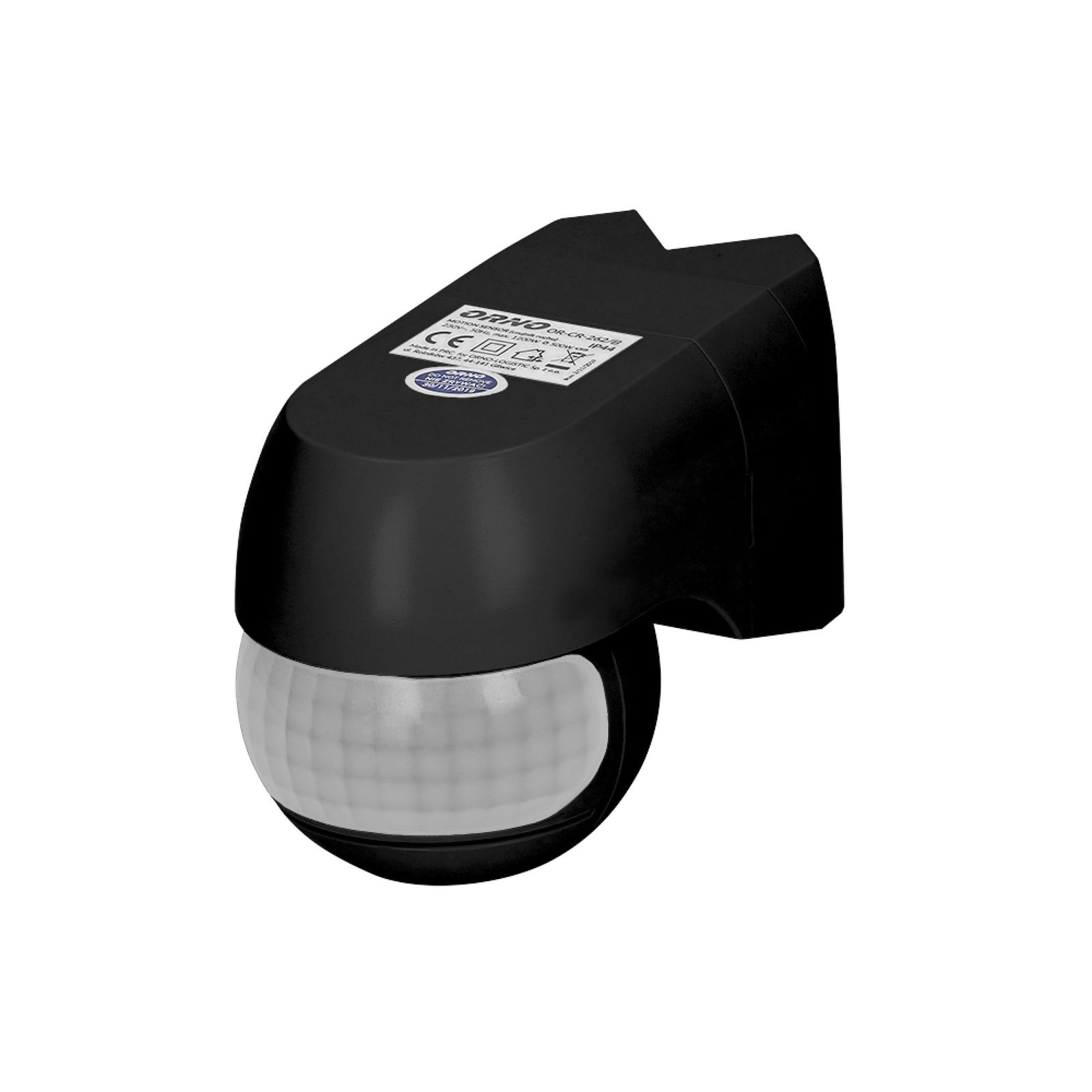 ORNO OR-CR-262/B Bewegingssensor, 1200W, 220° detectiehoek, IP44, zwart