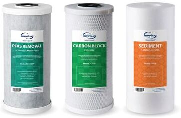 iSpring F3WGB31BPF Whole House Water Filter Pack, SGS-Tested, Remove up to 99% PFAS, Sediment, Chlorine, Taste & Odor