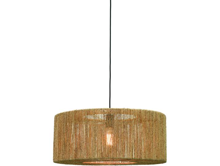 GOOD&MOJO - Suspension Iguazu - Jute - droit - Ø60cm Lampe à suspendre - Lampe de table à manger - Lampe de salon - Lampe de chambre à coucher - Salon