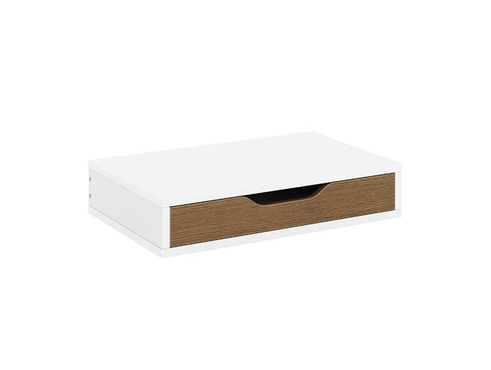 Wandregal ODETTE 1 Schublade 40 x 25 x 8 cm weiss/natur