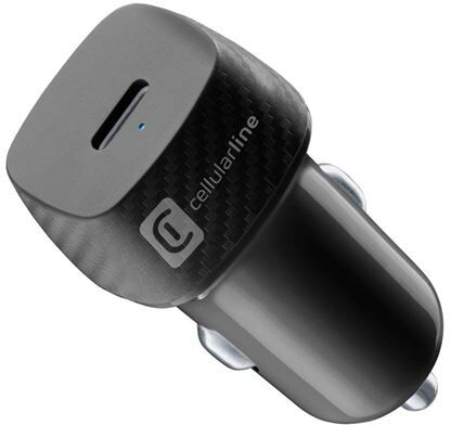 Carregador de Isqueiro Cellular Line USB-C - 20W - Preto