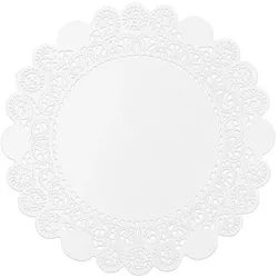 MONOUSO - Rundes Spitzenpapier Weiß "Litos" Ø19cm (250 Stück)