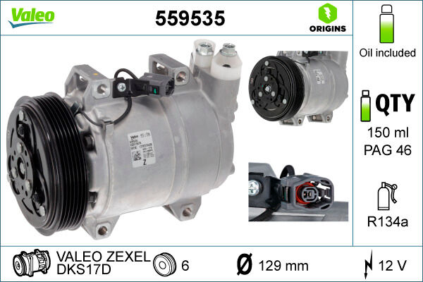 Valeo Kompressor, Klimaanlage 559535 Für Nissan