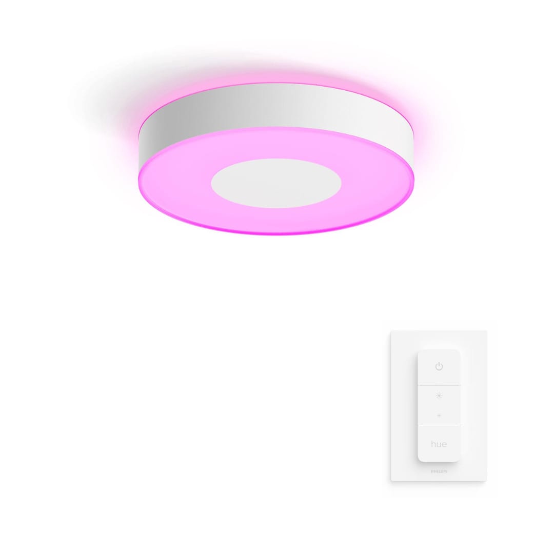 Philips Hue White & Color Ambiance Infuse Deckenleuchte M weiß 2.100lm + Dimmschalter KY01-1JZ+KV01-1KE