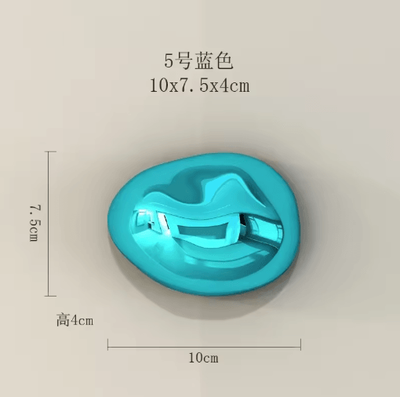 Inspire Picks Modern Abstract Stone Wall Decor Minimalist Hanging Ornament For Home blue10.5