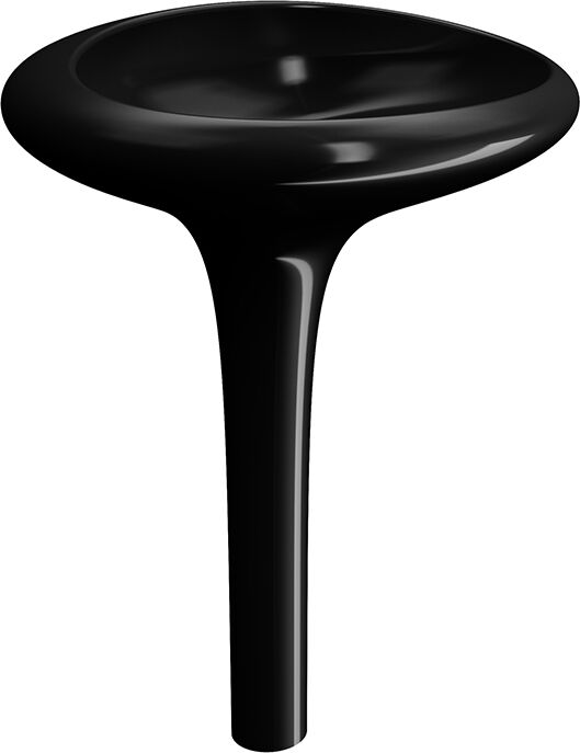 Vitra Istanbul lavabo 4251B470-0016 noir VC, 60,5x62cm, colonne intégrée