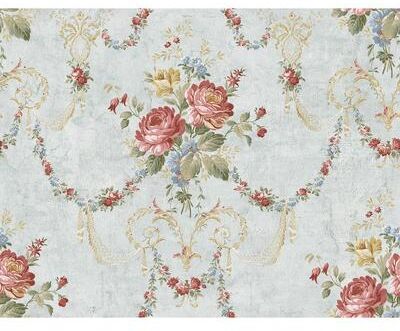 Seabrook Designs Croydon Floral Chandelier Unpasted Wallpaper