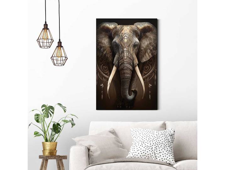 Wandbild REINDERS Decorated Elephant , gold (farbe bild(er): gold), B:60cm H:90cm T:3cm, MDF, Bilder, Wandbild