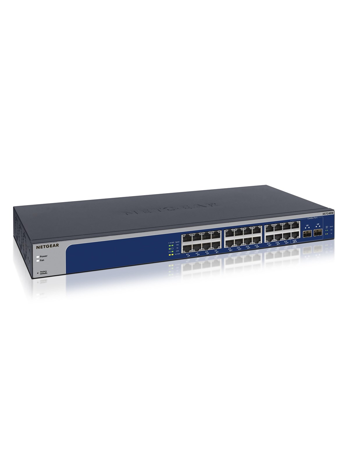 Netgear XS724EM 4-Port 10-Gigabit/Multi-Gigabit Ethernet Easy Smart Managed Switch 2x SFP+ Ports