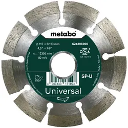 Metabo Diamanttrennscheibe 115x22,23mm"SP-U"Universal "SP"Blister