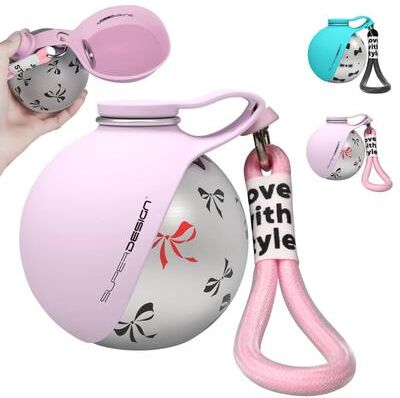Inspire Essentials Portable Dog Water Bottle With Stainless Steel Bowl For Travel d