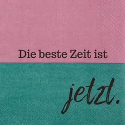 Home Fashion, Die beste Zeit, Lunch-Servietten aufgefaltetes Maß 33 cm x 33 cm, im Viertelfalz, 20 Stück pro Packung