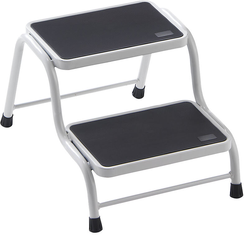 Stahlrohr-Tritt, Tragfähigkeit 150 kg, 1 Stufe eurokraft basic