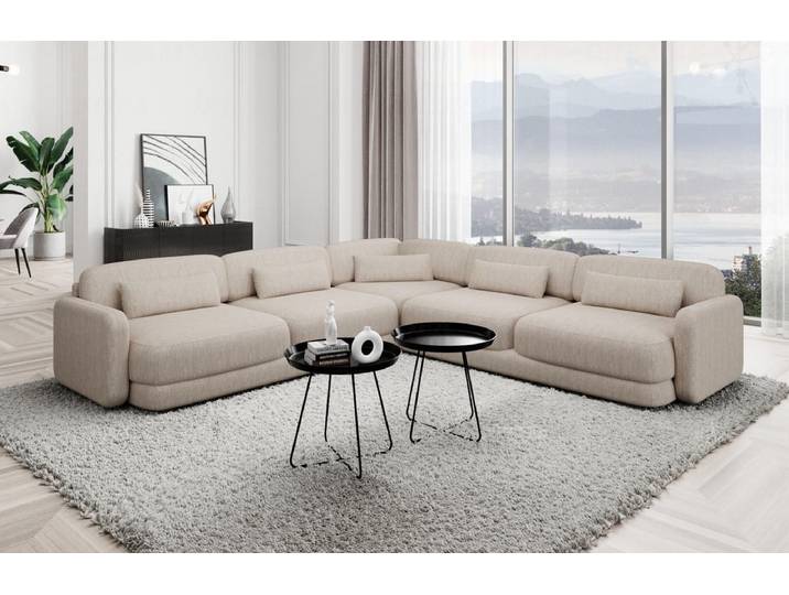 Ecksofa Valencia L-Form aus Stoff