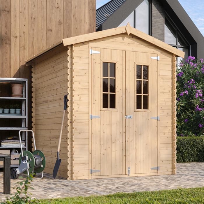 Holzhaus Gartenhaus mit Boden - B196xL186xH218 cm/ 2,82 m2 - TIMBELA M320C+M320G