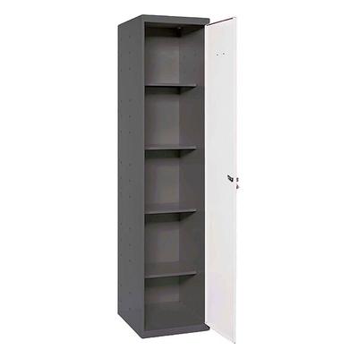 SimonRack Aktenschrank, Mehrzweckschrank, Stahl-Aufbewahrungsschrank, 4 Ebenen, Schloss - Simonlocker