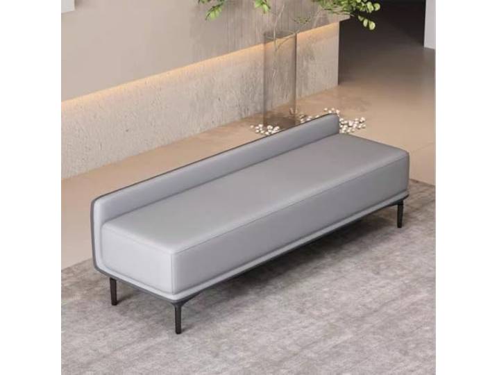 Loxiru Home Gepolsterte Sitzbank mit Stauraum für Schlafzimmer und Flur Großer Stauraum, Massivholzrahmen, rutschfeste Metallbeine, vielseitige Bettbank(Gray,120*40*40cm)