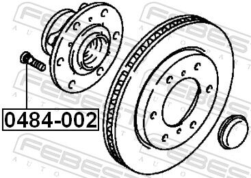 Febest Radbolzen 0484002 Für Mitsubishi
