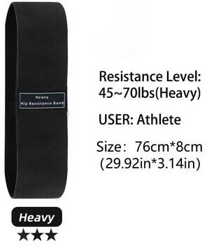 Smart Shopping Spot Fabric Resistance Booty Bands Set For Glute & Hip Strength Training black