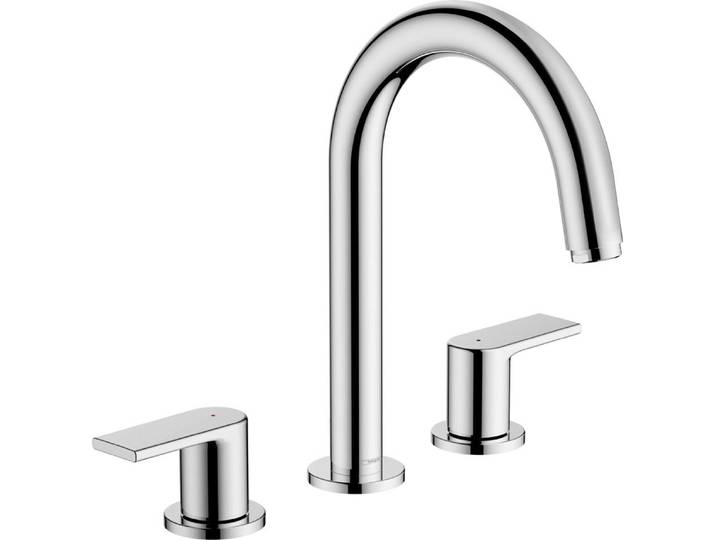 hansgrohe Vernis Shape robinet de lavabo 3 trous avec garniture de vidage à tige\, chrome