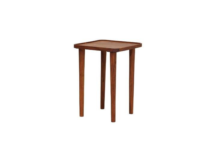 Table d'appoint en bois de manguier marron, bouts de canapé, styl
