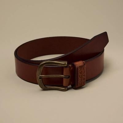 Lucky Brand Classic Leather Belt - Men's Accessories Belts in Tan, Size 32