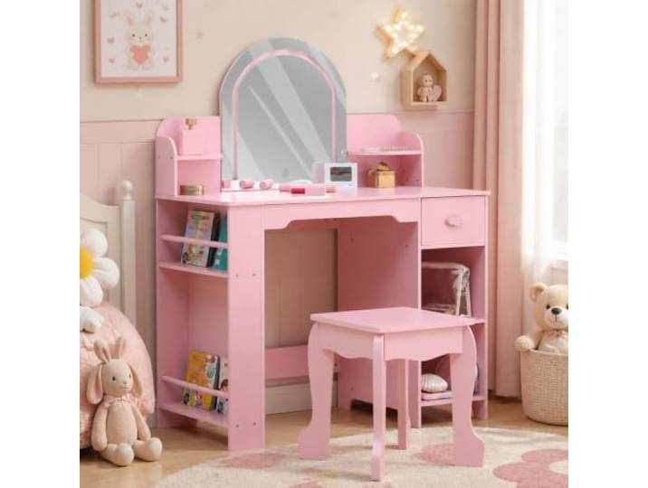 Thaookte Prinzessinnen Kinder-Schminktisch Set Mit LED