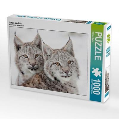 CALVENDO Puzzle Junge Luchse | 1000 Teile Lege-Größe 64x48cm Foto-Puzzle für glückliche Stunden
