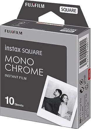 FujiFilm Film Instax quadratisch Monochrom 10 Stück, 10 Stück