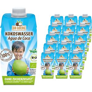Dr.Goerg Kokoswasser Premium, ohne Zuckerzusatz, BIO, 100% Kokosnusswasser, im Tetrapack, 15x 330 ml