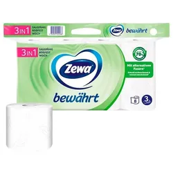 Zewa Toilettenpapier »bewährt« 3-lagig 8 Rollen weiß