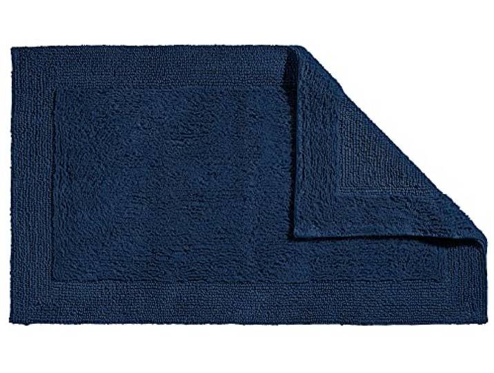 Erwin Müller Badematte, Badteppich Uni Serie Stuttgart Marine Größe 70x120 cm - extra dick, hohe Saugfähigkeit, 100% Baumwolle
