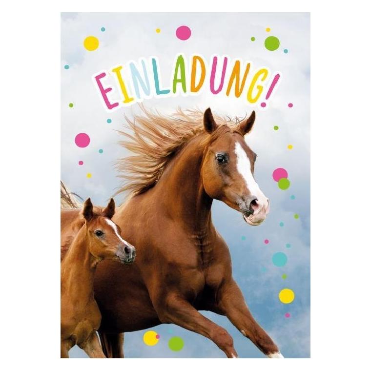 Komma³ Einladungskarte Pferd (6 Stk.) (50-023)