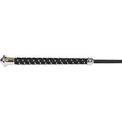 ELDORADO Dressurgerte mit Silberknauf - schwarz - 110 cm