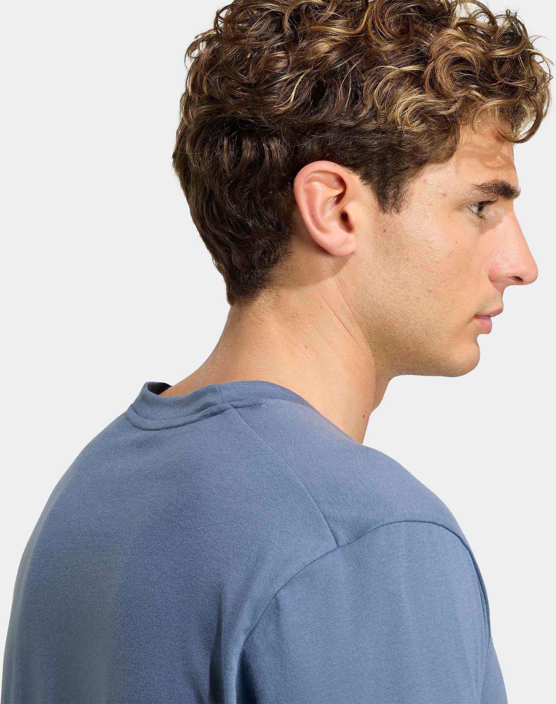 T-Shirt ADIDAS PERFORMANCE "WORKOUT ESSENTIALS FEELREADY", Herren, Gr. L, blau (preloved ink), Obermaterial: 70% Polyester, 30% Baumwolle, Rundhals, Shirts T-Shirt, mit Rundhalsausschnitt, aus Polyester preloved ink L
