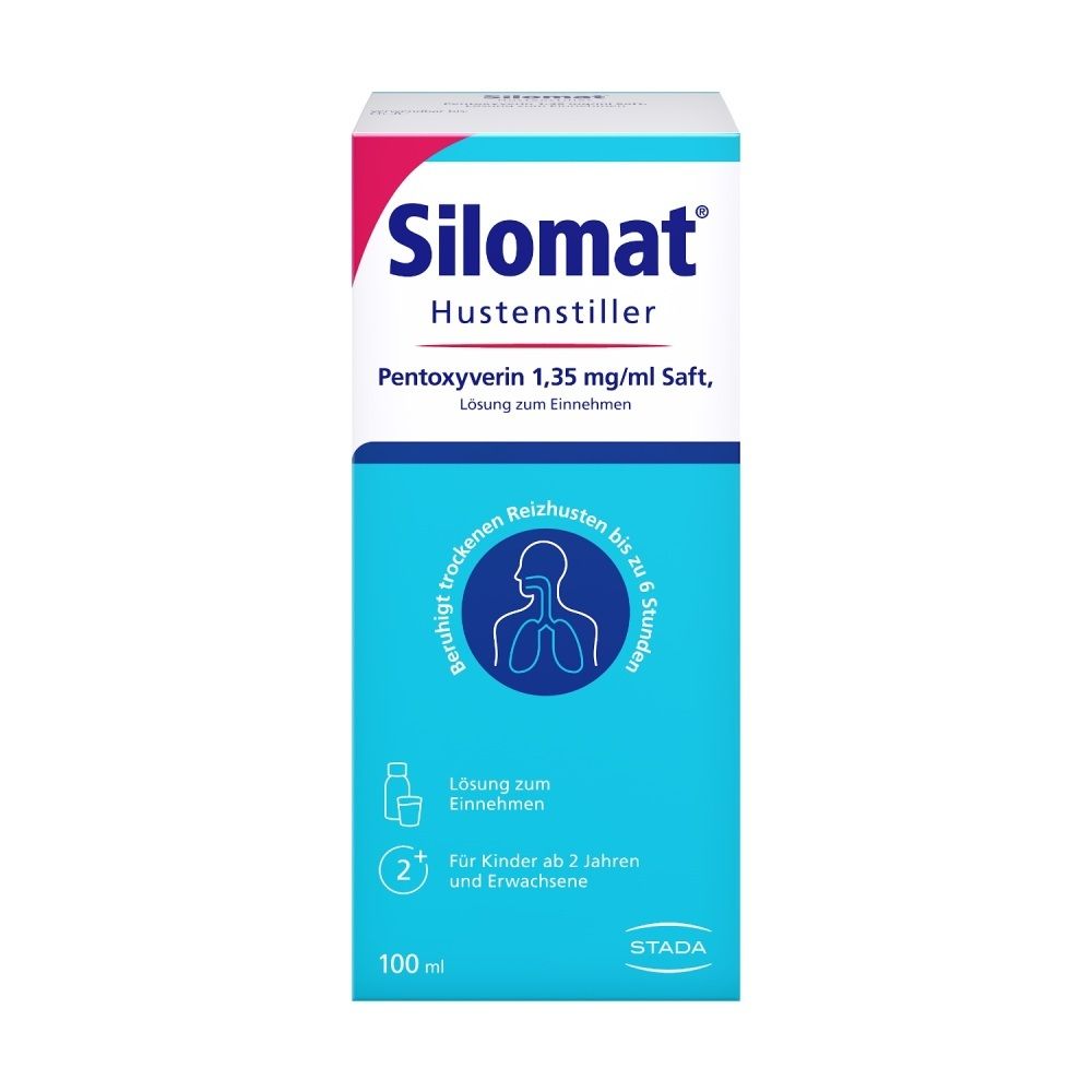 Silomat Hustenstiller Pentoxyverin 1,35 mg/ml Saft 100 ml Lösung zum Einnehmen