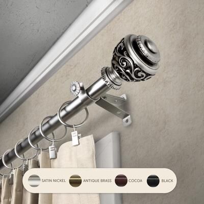 InStyleDesign Charlie Adjustable Curtain Rod 13/16 inch dia.