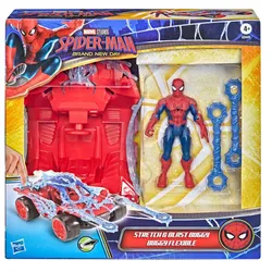 Hasbro Marvel Spider‐Man ActionVerse Buggy mit Figur & Netz‐Blaster Fahrzeug