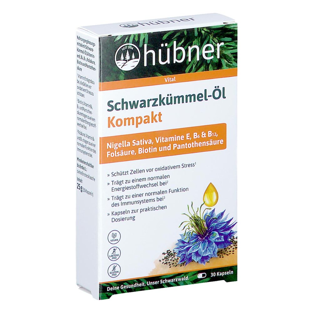 Anton Hübner GmbH & Co. KG Hübner Schwarzkümmel-Öl Kompakt Kapseln 20038565