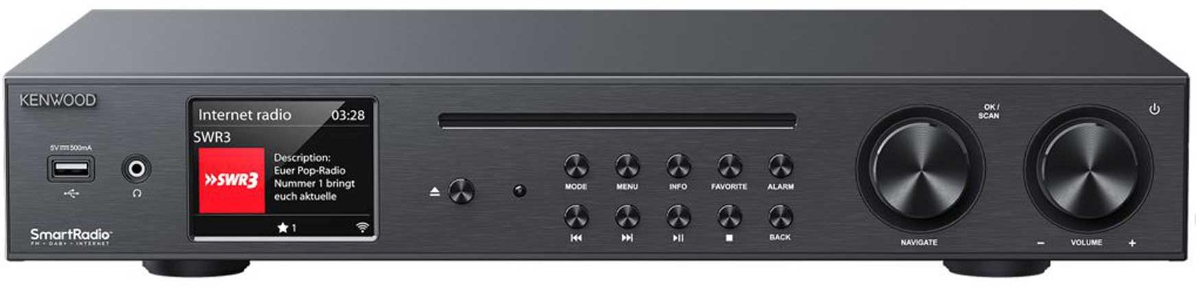 Kenwood KR-W8000SCD-B, 30 W, Stereo, 3,5 mm, RCA, Kabelgebunden, A2DP, AVRCP
