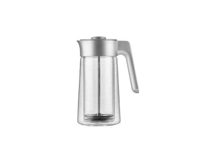 Kaffeebereiter JACOB JENSEN 0.8 l , transparent (silber), H:23,6cm, Kaffeemaschinen, Kaffeebereiter
