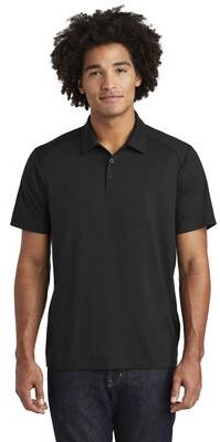 Sport-Tek ST405 PosiCharge Tri-Blend Wicking Polo Shirt in Black Triad Solid size 4XL   Triblend